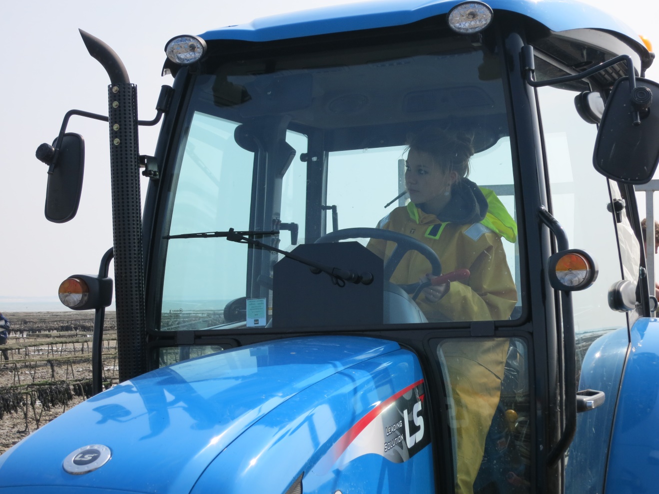 Apprentissage de la conduite du tracteur - Photo LMA La Rochelle.