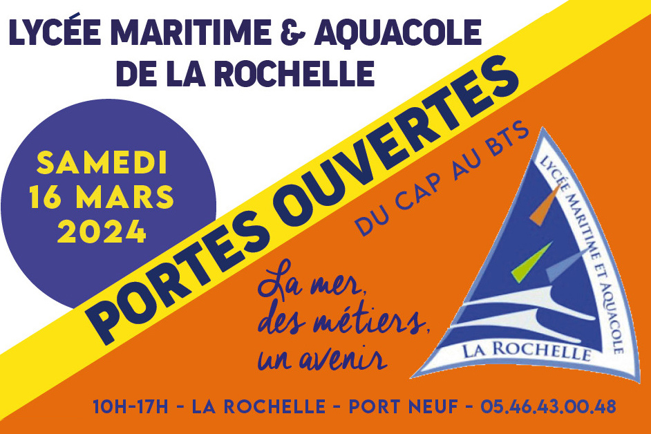 Annonce JPO du Lycée maritime et aquacole de La Rochelle